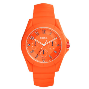 Watch strap Fossil AFS5217 Silicone Orange
